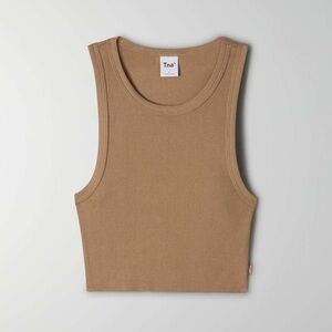 Aritzia TNA Ribbed Cropped Racer Tank, Size L